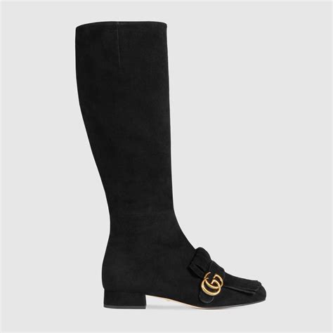 gucci suede thigh high boots|Gucci knee high boots price.